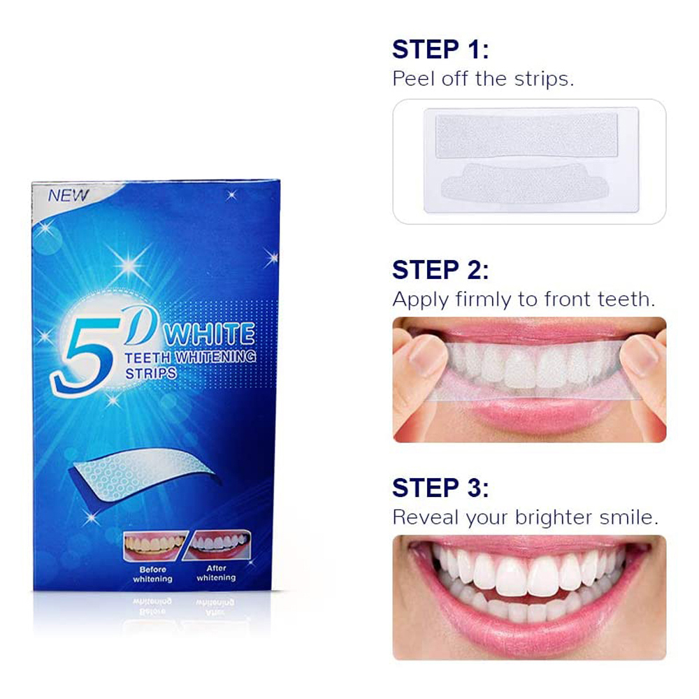 5D Weiße Zahnweißstreifen, Auf – Teeth Whitening Near Me Bewertung und Preis